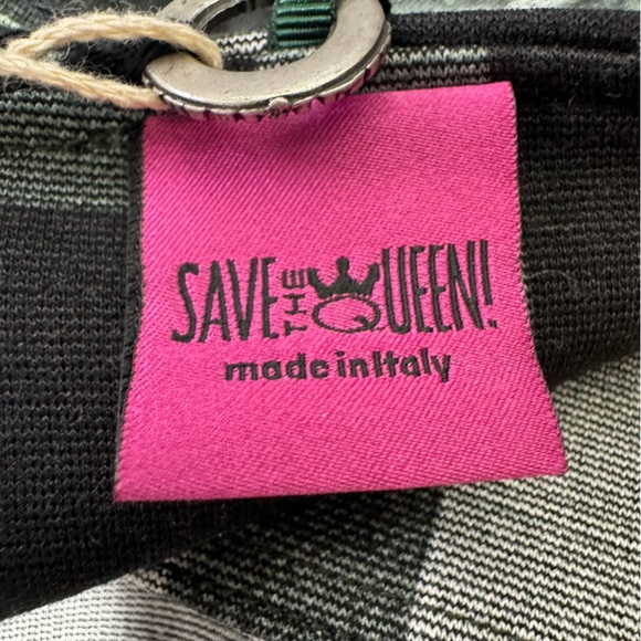 Save the Queen Geometric Sheer Sleeves Sequin Accents Shift Dress Medium NWT - Picture 10 of 12